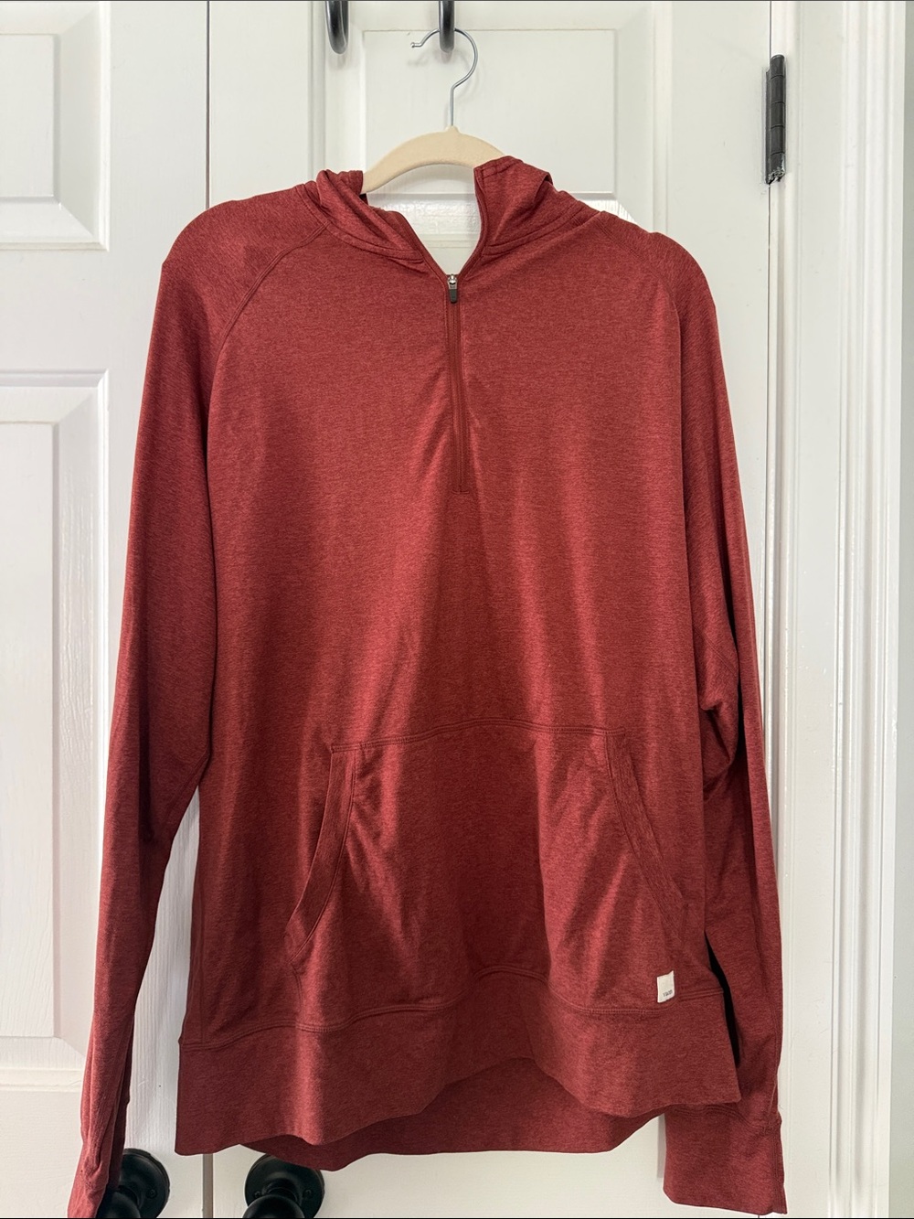 Vuori rust Ponte performance half zip hoodie